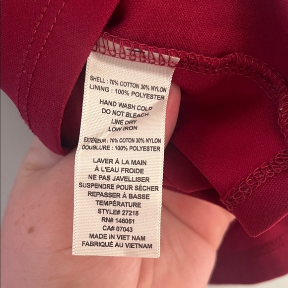 Monteau Red Lace Tank Top Size Medium - Picture 5 of 5